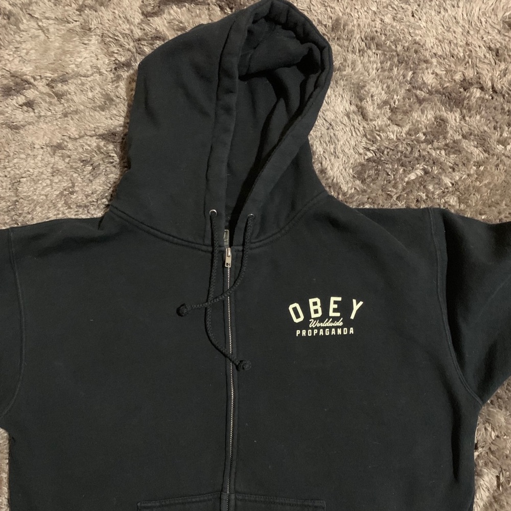 Black Obey hoodie sweatshirt